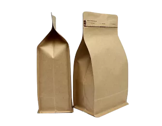 Kraft Paper Quad Seal Bag