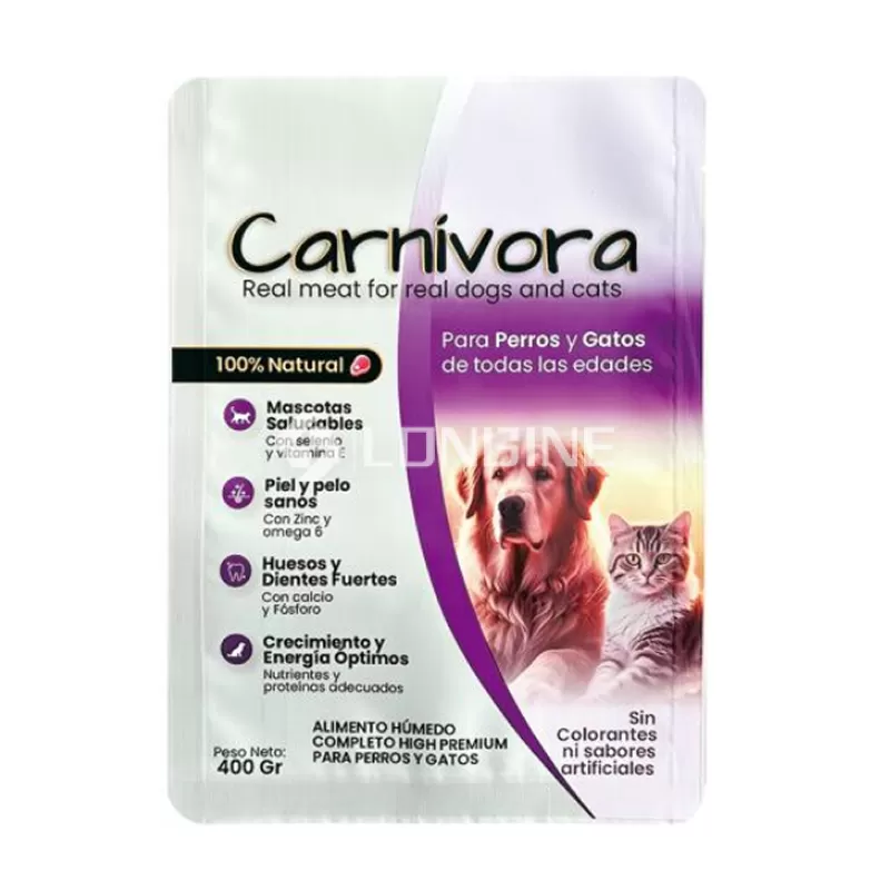 Pet food three side seal bags