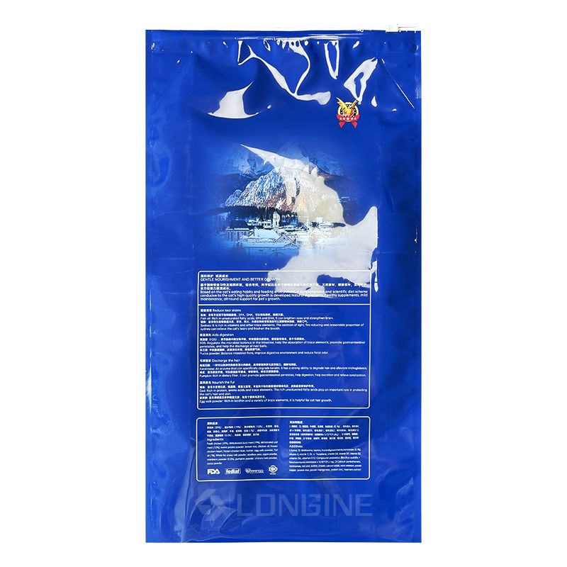 Pet Food Packaging Bag with Zipper Top