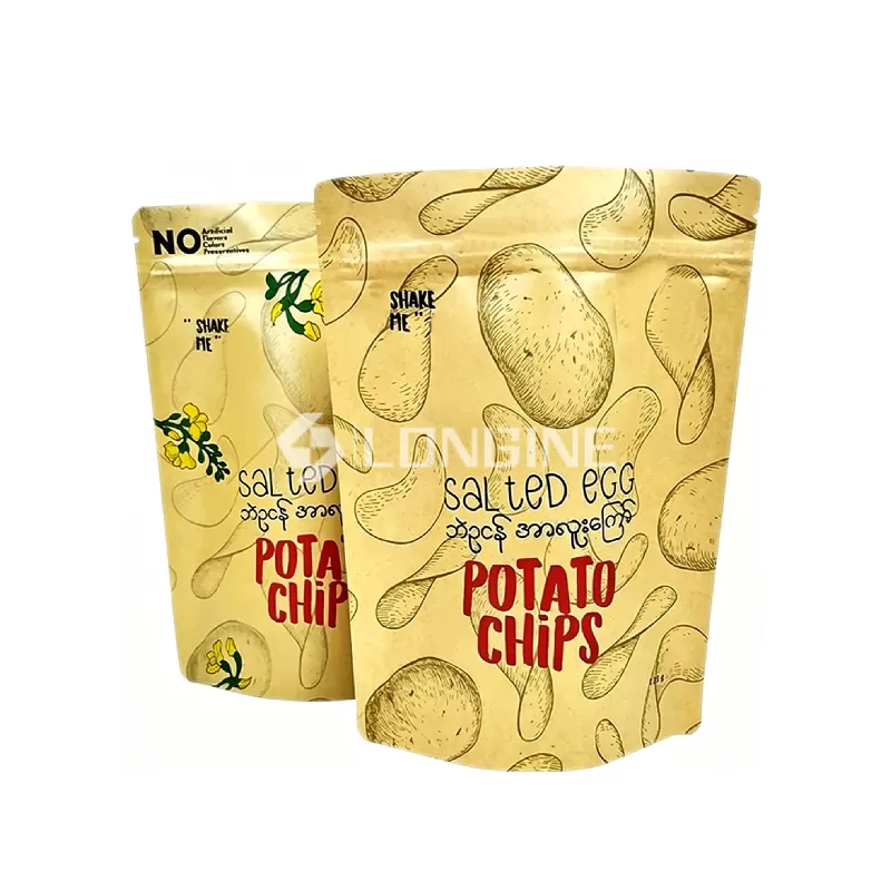 Custom Potato Chips Zipper Packaging Bags