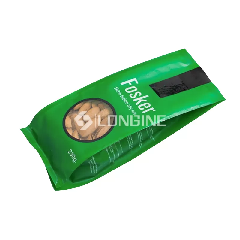 Flat Bottom Side Gusset Bag For Nuts Snacks