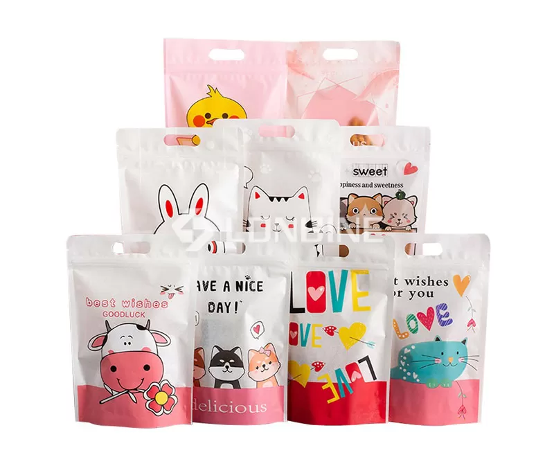 Custom Stand Up Snack Food Packaging Bags for Japanese Children's Snack Brand