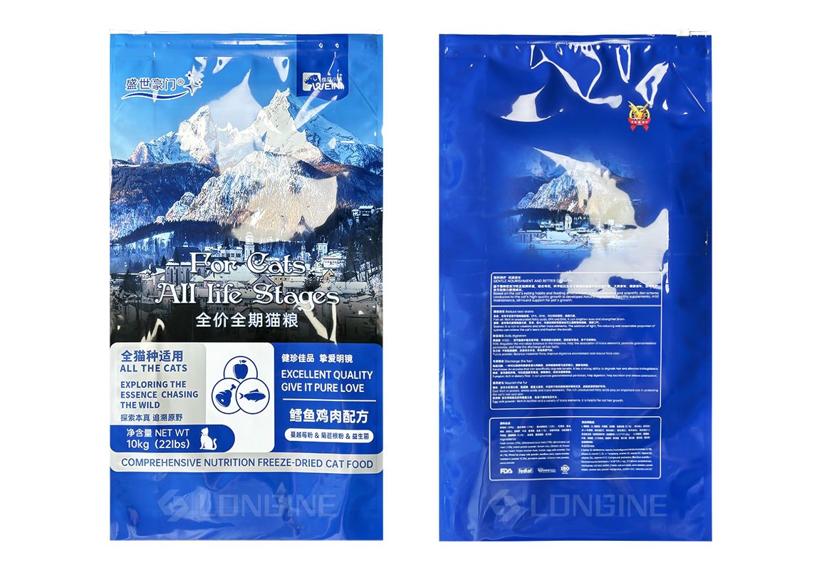 Pet Food Packaging Bag with Zipper Top